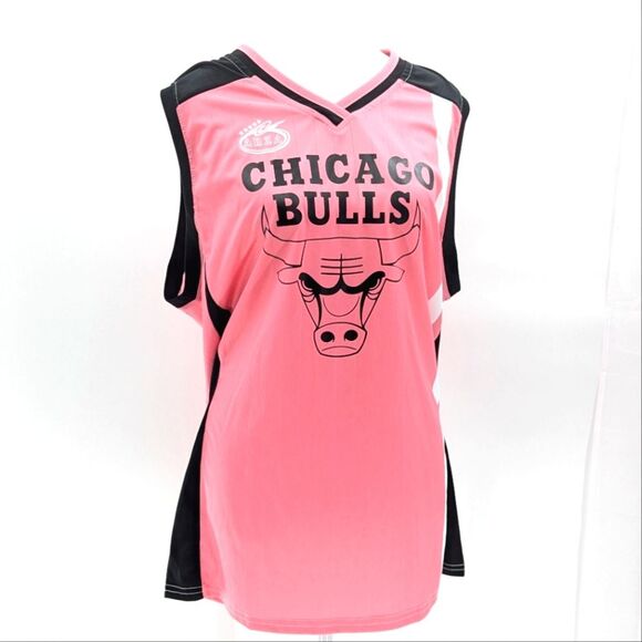 Chicago Bulls Arza Vintage Pink Basketball Jersey Size Large - Picture 1 of 6